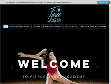 Tablet Screenshot of fiercedanceacademy.com